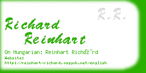 richard reinhart business card